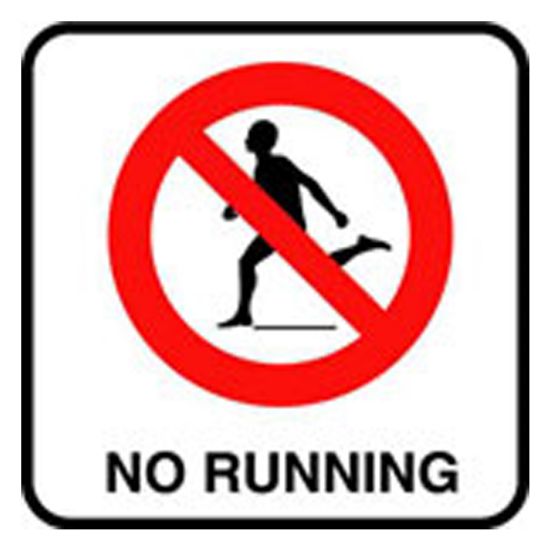 6IN VINYL STICKON NO RUNNING SYMBOL MG SERIES INLAYS INFO  V621505