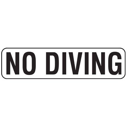 6IN X 24IN VINYL STICKON NO DIVING LM SERIES INLAYS INFO  V622000