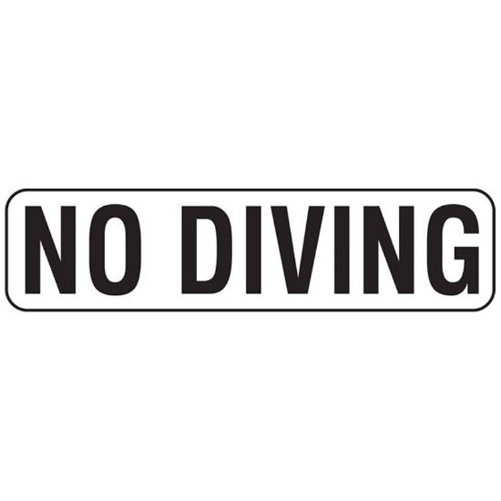 6IN X 24IN VINYL STICKON NO DIVING LM SERIES INLAYS INFO  V622000