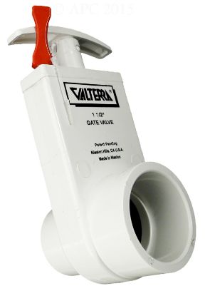 1.5IN SKT X SPIGOT GATE VALVE UNIBODY PVC WHITE VALTERRA 2102X