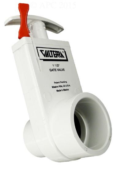 1.5IN SKT X SPIGOT GATE VALVE UNIBODY PVC WHITE VALTERRA 2102X