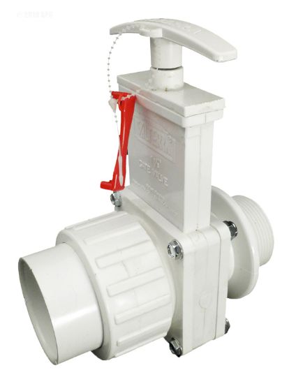 1.5IN MPT X UNION SKT GATE VALVE PVC WHITE VALTERRA 6124X