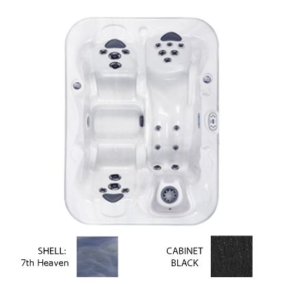 VINEYARD 7TH HEAVEN SHELL SPA BLACK CABINET W/ OZONE / SPA  201-SE-TQ-1