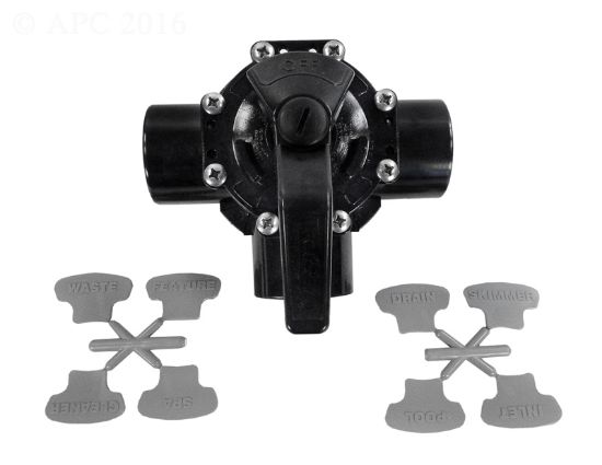 1.5IN CPVC 3 WAY DIVERTER VALVE TRUSEAL WATERWAY BLACK  600-7200-CPVC