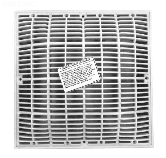 12IN X 12IN VGB COMPLIANT FRAME/GRATE WHITE 640-4720 V