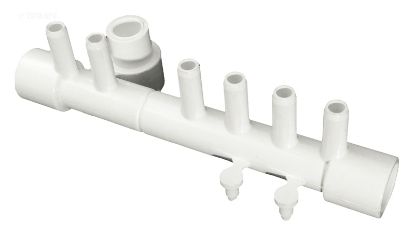 MANIFOLD 1/2IN SKT X 1/2IN SKT 1 PLUG x SIX 3/8IN BARB PORTS 672-4690