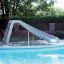 WHITE WATER POOL SLIDE LEFT TAN 4' HIGH INTERFAB WWS-CLT-SS