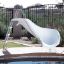 ZOOMERANG POOL SLIDE RIGHT WHITE 3' HIGH INTERFAB ZM-CR-SS