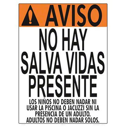 SIGN INNO LIFEGUARDIN SPANISH 1001WS1824S