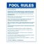 POOL RULES SIGN ALUMINUM (NH 2023WA1824E