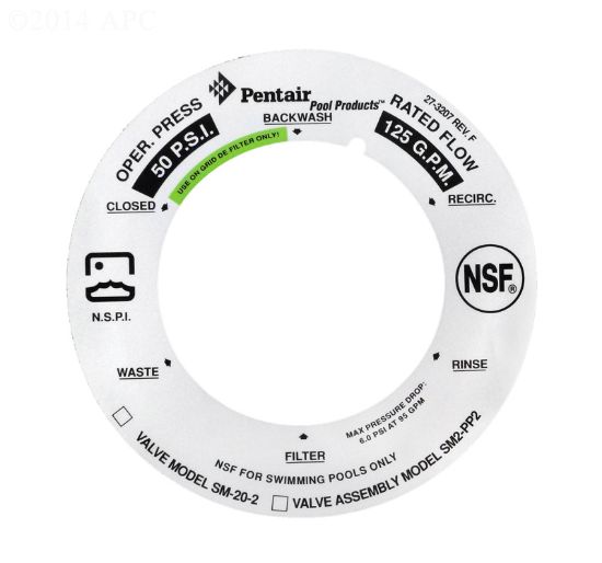 LABEL 2IN POSITION DE PH VALVE 273207