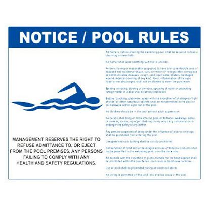 POOL/SPA RULES SIGN PUBLIC 3011WS3024E