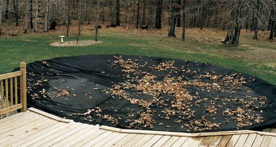 24' ROUND LEAF NET COVER WINTER BLACK 27' COVER SIZE W/  45-0024RD-LNT-3-BX