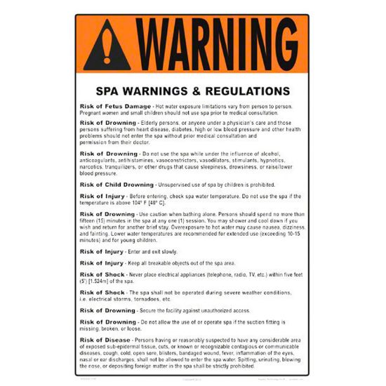 ALUMINUM SPA RULES 12X18 MAIN STYLE B 4500WA1218E
