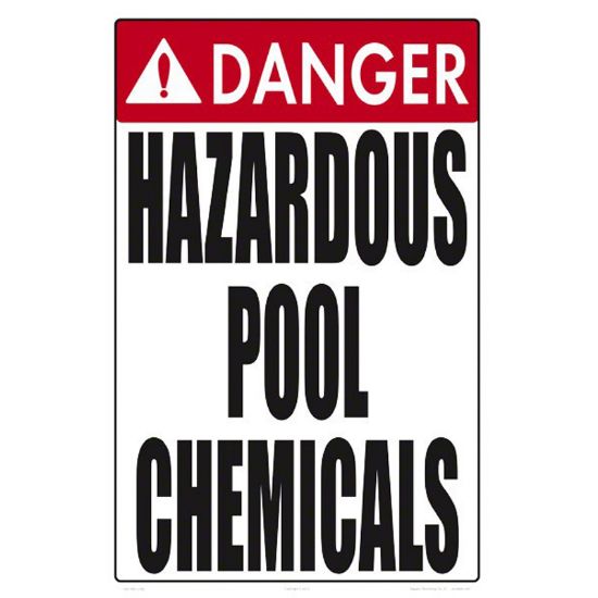 HAZARDOUS POOL CHEMICALS SIGN 5001WS1218E