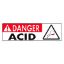 DANGER ACID SIGN 5006WS1806E