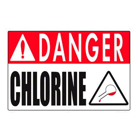 DANGER CHLORINE SIGN 5007WS1812E