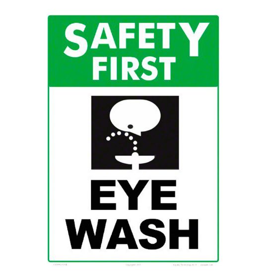 10 X 14 SAFETY FIRST WASH SIGNSIBLE SIGN HEAVY DUTY WHITE  5309WA1014E