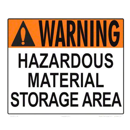 WARNING HAZARDOUS MATERIAL 5503WS1210E