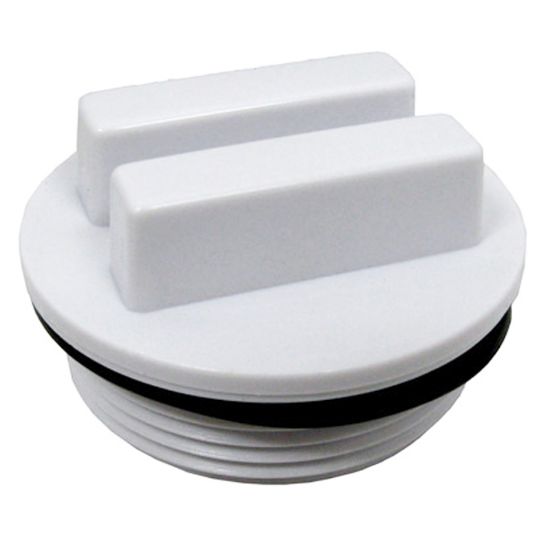 RAISED PLUG WITH O-RING WHITE PENTAIR 1.5IN MPT 552622