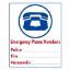 EMERGENCY PHONE NUMBER SIGN 6004WS1012E