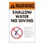 NO DIVING SHALLOW 6603WS1218E