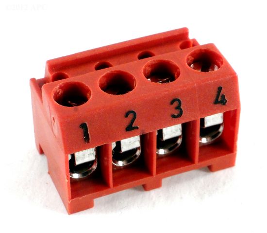 TERMINAL BAR  4-PIN  RED 6609+