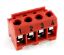 TERMINAL BAR  4-PIN  RED 6609+