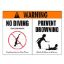 NO DIVING/PREVENT DROWNING 6610WS2418E