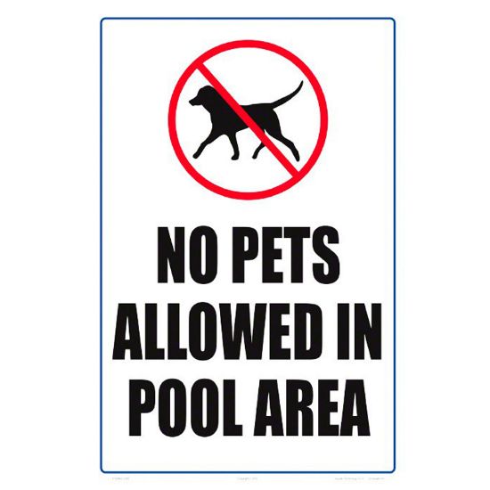 NO PETS ALLOWED 12X18 ALUMINUM 6702WA1218E