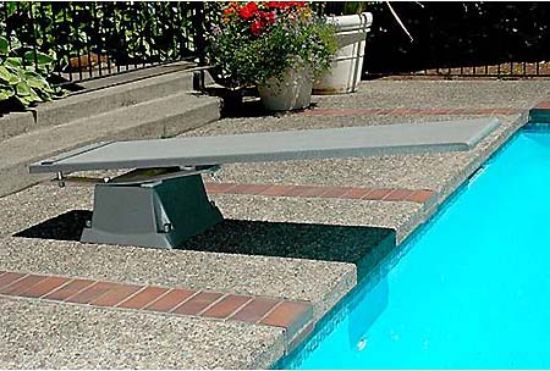 SUPREME 6' GREY DIVING BOARD WITH GREY JUMP STAND 68-209-61624