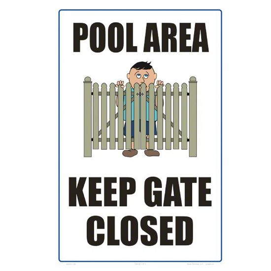 KEEP GATE CLOSED SIGN 6902WS1218E