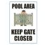 KEEP GATE CLOSED SIGN 6902WS1218E