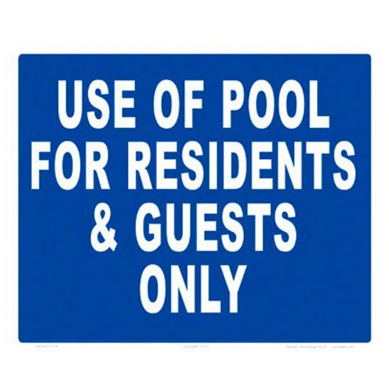 USE OF RESIDENT & GUEST ONLY 12X10 PLASTIC 7043WS1210E