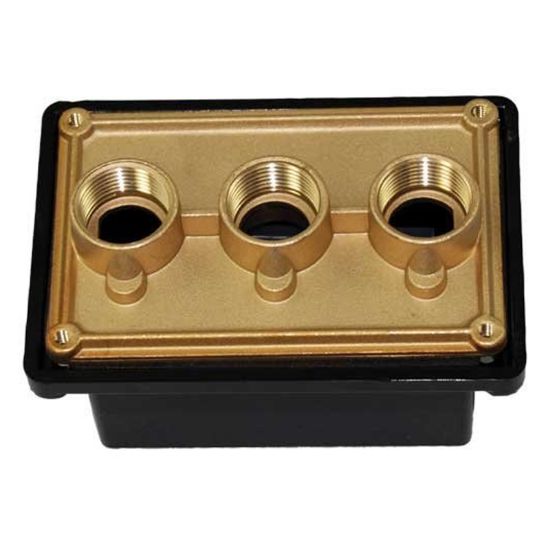 JUNCTION BOX BRASS BASE POLYCARBONATE COVER 75IN PORTS 