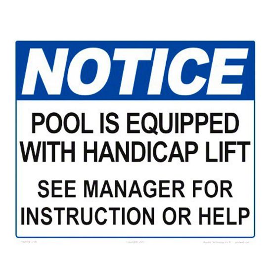 EQUIPPED WITH HANDICAP LIFT SIGN 7923WS1210E