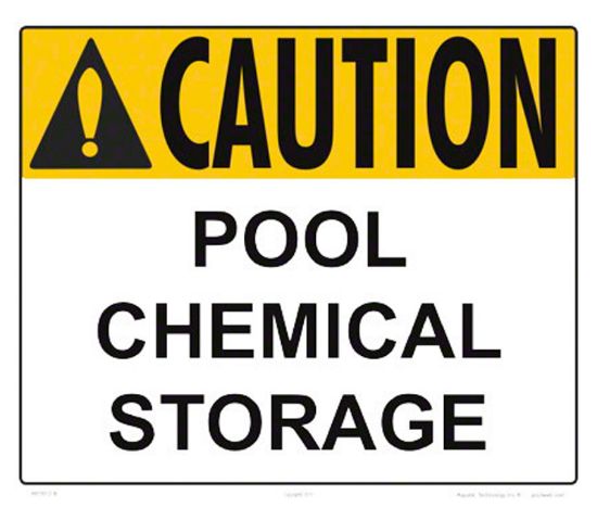 CAUTION CHEMICAL STORAGE SIGN 12x10 8001WS1210E