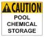 CAUTION CHEMICAL STORAGE SIGN 12x10 8001WS1210E