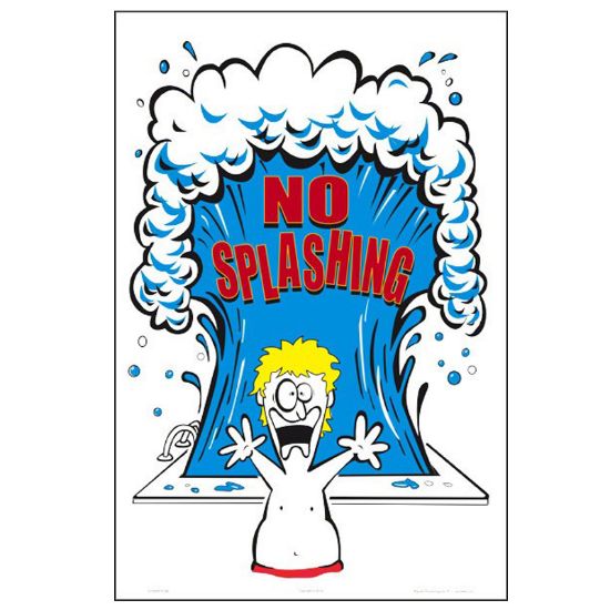 NO SPLASHING SIGN 8703WS1218E
