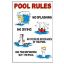 POOL RULES SIGN 8708WS1218E