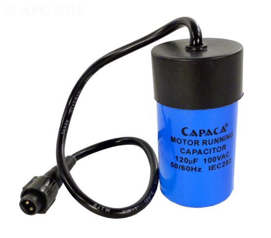 RUNNING CAPACITOR  2 PIN MALE BLUE  AQUA PRODUCTS A6012PK