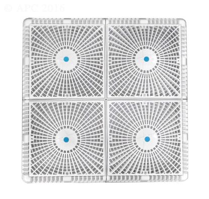 18IN SQ MO FLOW SUCTION W/SCREWS WHITE (VGB 18MF101