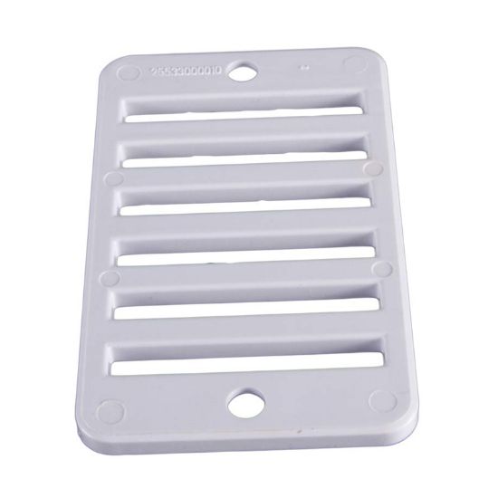 RECTANGULAR GRATE W/ SCREWS; WHITE 25533-000-010