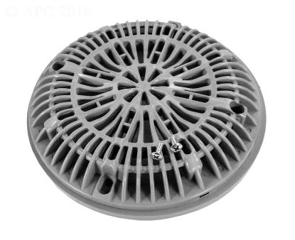 VINYL POOL MAIN DRAIN RING 8IN ANTI VORTEX LID GREY 25548-001-000