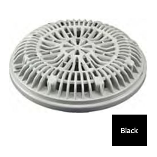 VINYL POOL MAIN DRAIN RING 8IN ANTI VORTEX LID BLACK 25548-004-000