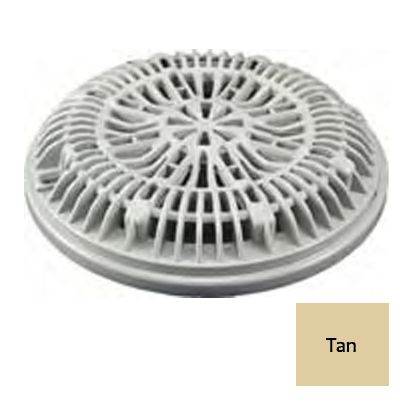 VINYL POOL MAIN DRAIN RING 8IN ANTI VORTEX LID TAN 25548-009-000