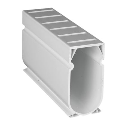 10' DECK DRAIN WHITE WITH COUPLERS AND END ADAPTERS CASE OF  D2W