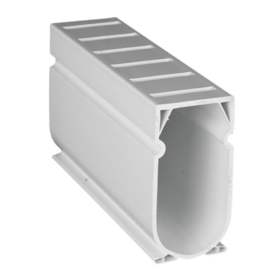 10' DECK DRAIN WHITE WITH COUPLERS AND END ADAPTERS CASE OF  D2W