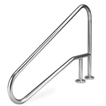 55IN 4 BEND BRACED RAIL WITH ESCUTCHEONS .049IN INTERFAB  D4BD049-1