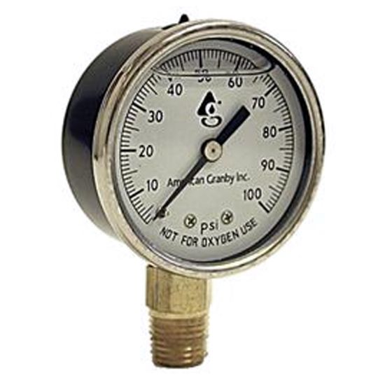 STAINLESS CASE PRESSURE GAUGE 2IN WITH 1/4IN LOWER EILPG602-4LSS